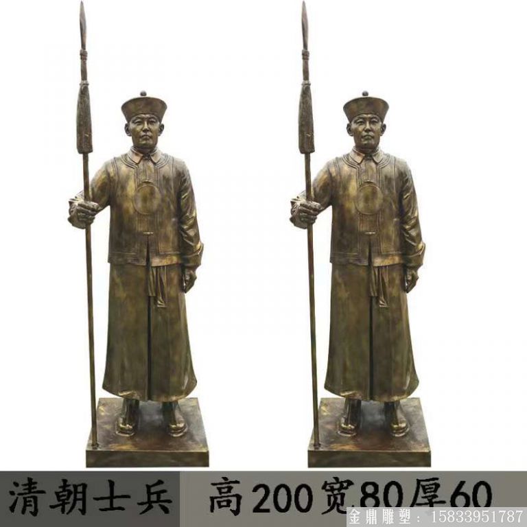 銅雕士兵雕塑景觀 士兵雕塑加工廠家